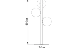 Molekyl Bordslampa 46cm Svart/Rök