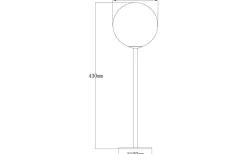 Molekyl Bordslampa 1L 43cm Mässing/Opal