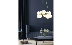 Molekyl Taklampa 50cm Matt Mässing/Opalvit