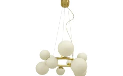 Molekyl Taklampa 50cm Matt Mässing/Opalvit