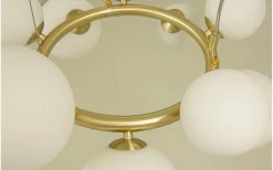 Molekyl Taklampa 50cm Matt Mässing/Opalvit