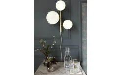 Molekyl Vägglampa Mässing/Vit