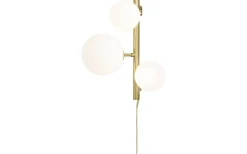 Molekyl Vägglampa Mässing/Vit