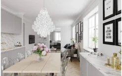 Monarque Grande Taklampa 58cm Klar