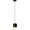Montebaldo Fönsterlampa 10cm GU10 LED 3000K 4,5W Svart/Guld