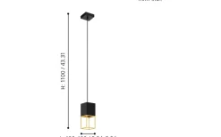 Montebaldo Fönsterlampa 10cm GU10 LED 3000K 4,5W Svart/Guld