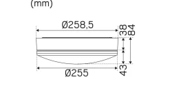 Moon Basic Plafond 26cm LED 3000K/4000K 10W Vit IP44