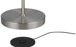 Moreno Golvlampa LED i borstat stål, uppladdningsbar