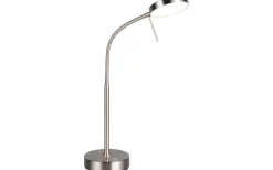 Moreno Skrivbordslampa LED i borstat stål, uppladdningsbar