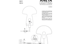 Mushi Bordslampa 29cm Vit