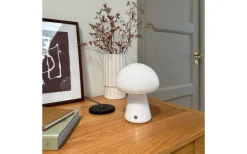 Mushroom Uppladdningsbar Bordslampa 21cm Vit