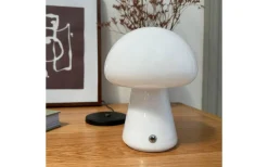 Mushroom Uppladdningsbar Bordslampa 21cm Vit