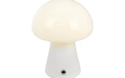Mushroom Uppladdningsbar Bordslampa 21cm Vit