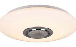 Musica Plafond LED 41cm med Bluetooth-högtalare vitt stjärnljus RGBW