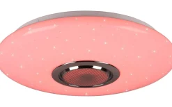 Musica Plafond LED 41cm med Bluetooth-högtalare vitt stjärnljus RGBW