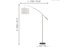 Nadina Golvlampa 195cm Grå