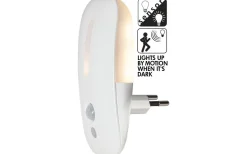 Nattlampa LED med skymnings och rörelsesensor 2900K 15lm 1.8W