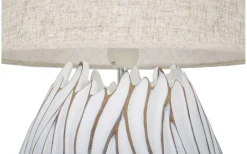 Natural Bordslampa 48cm Vit/Beige