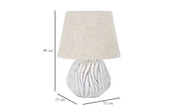 Natural Bordslampa 48cm Vit/Beige