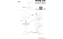 New August Bordslampa 36cm Silver