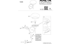 New August Vägglampa Matt Mässing