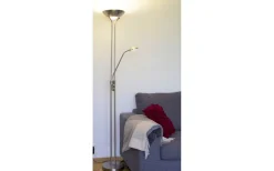 Nice Golvlampa 1,8m LED 3000K 20W+5W Stål