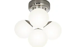 Nicosia Plafond 26cm 4L Badrum Krom/Vit IP44
