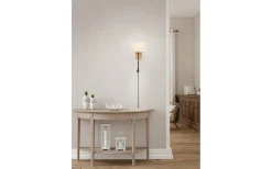 Nilam Vägglampa med läslampa 25cm LED + E27 naturträ