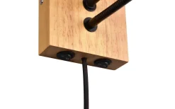 Nilam Vägglampa med läslampa 18cm LED + E27 naturträ