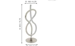 Novafel Bordslampa 41cm LED 3000K 10W Nickel