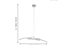 Novafeltria Taklampa 90cm LED 3000K 16W Nickel