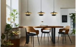 Nuvano Taklampa 99cm GU10 LED 3000K 4,5W Svart/Guld