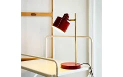 Ocean Skrivbordslampa 43cm Mörkröd/Mässing