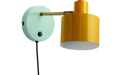 Ocean Vägglampa Curry/Mässing/Turkos
