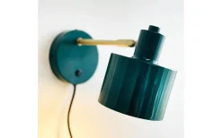 Ocean Vägglampa Mörkgrön/Mässing