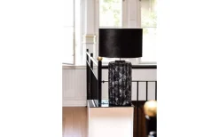 Odessa Lampfot 49cm Black Marble