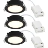 Olea Spotlight LED 2700K 4,4W Svart IP65 3-Pack