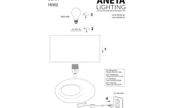 Olina Bordslampa 24cm Vit