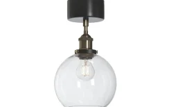 Omega Plafond 20cm Svart/Mässing