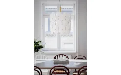 Omlott Taklampa 50cm Mässing/Vit