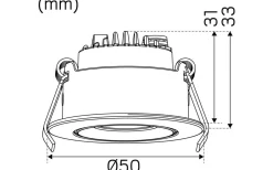 Optic XS Tilt Spotlight Dim to Warm 4W Vit IP44