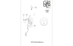 Orbit Vägglampa Svart