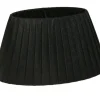 Organza Lampskärm Oval 28cm Svart
