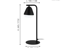 Palbieta Skrivbordslampa 45cm GU10 LED 3000K 3W Svart