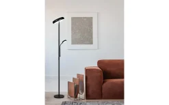 Palermo Golvlampa LED mattsvart med läslampa