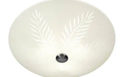 Palmblad Plafond 50cm Vit/Stål