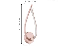 Palozza Vägglampa LED 3000K 9W Rosé