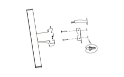 Pandella 2 Spegelbelysning 40cm LED 4000K 7,4W Silver IP44