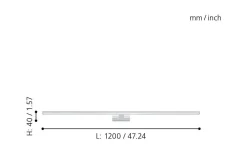 Pandella 1 Spegelbelysning 120cm LED 4000K 14W Krom IP44