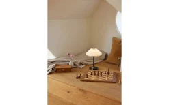 Paris Uppladdningsbar Bordslampa 28cm Svart/Vit